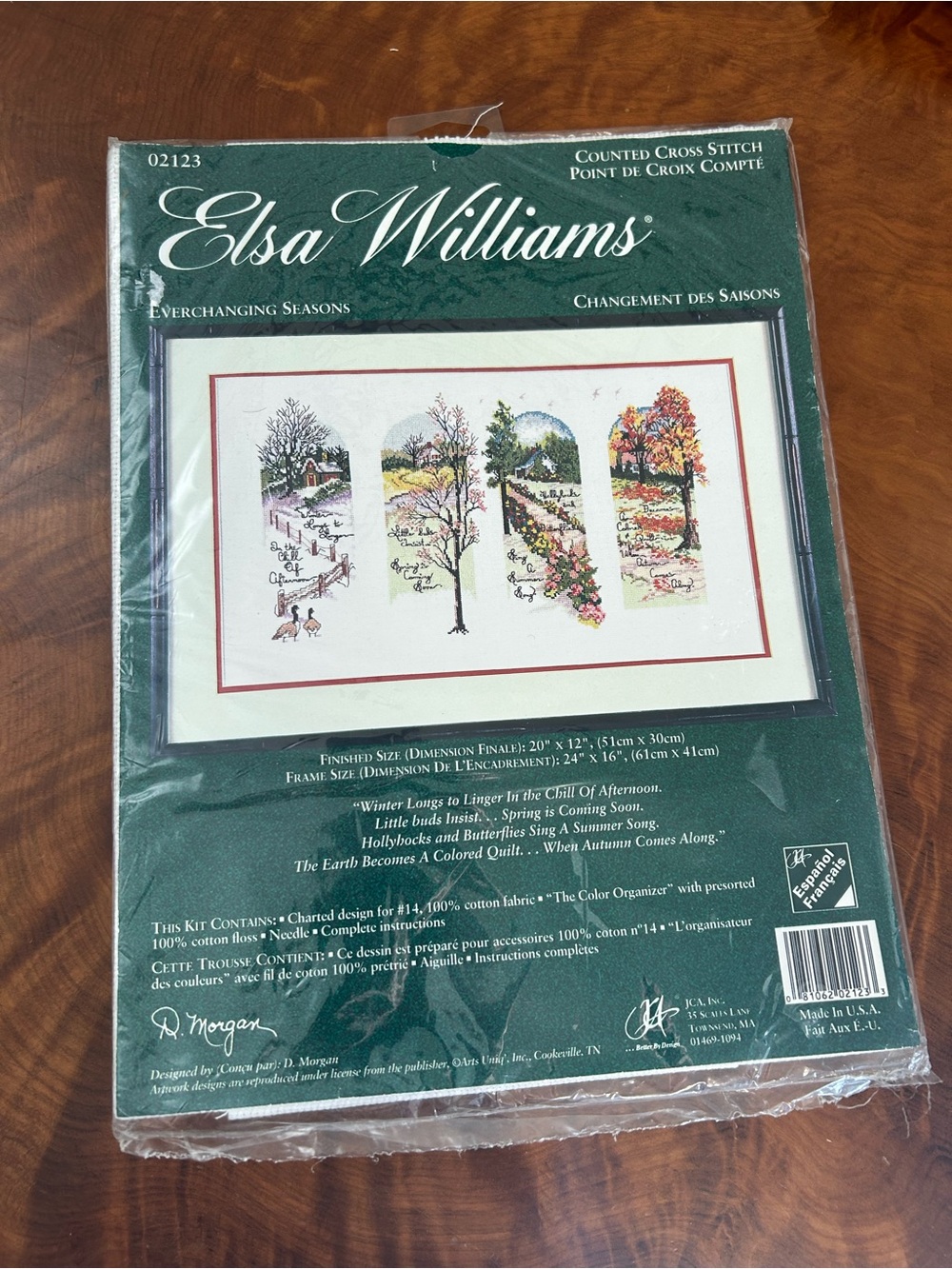 Everchanging Seasons Wall Decor Cross Stitch Kit - Green -sealed
